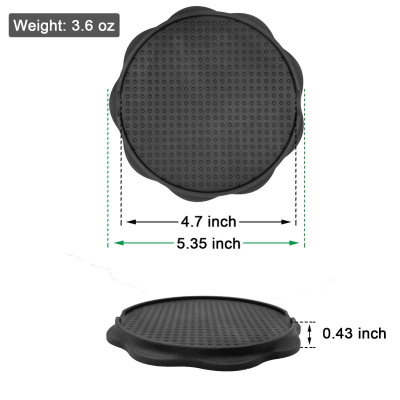 COBARYEN Furniture Pads for Camping Chairs Anti-Sinking Outdoor Furniture Cups Chair Leg Protectors for Sand, Lawn or Soft Ground (4, Black, 5.35 in) - Image 2